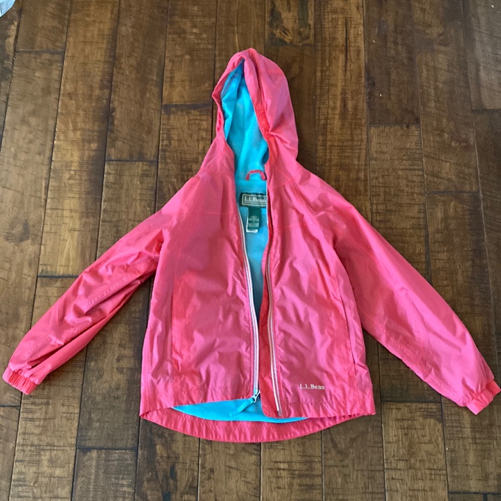 Girls LL bean rain jacket